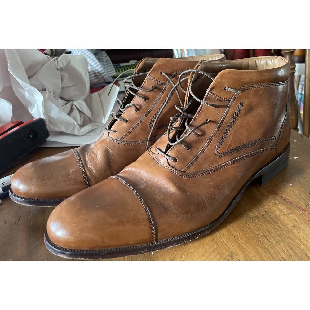 Johnston Murphy Signature Series 15 7062 Mens Size 10.5 M Carmel Chukka Shoes